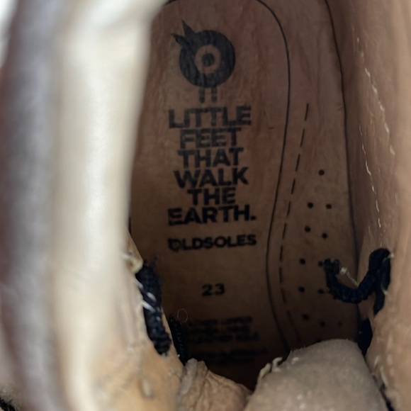 Old Soles, toddler or baby 7, leather Velcro gray black high top sneakers - Picture 9 of 9